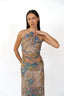 The Embellished Sequin Suspender Gown - Opal Multi
