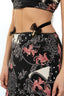 The Sculpted Suspender Halter Top – Noir Floral