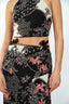 The Sculpted Suspender Halter Top – Noir Floral