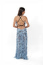 The Floral Suspender Gown - Powder Blue