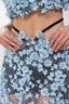 The Floral Suspender Gown - Powder Blue