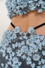 The Floral Suspender Gown - Powder Blue