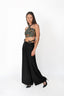 The Pleated Suspender Halter Top - Botanical Brocade