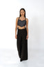 The Heart Suspender Top - Washed Indigo Denim