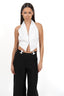The Tailored Tux Suspender Top - Ivory